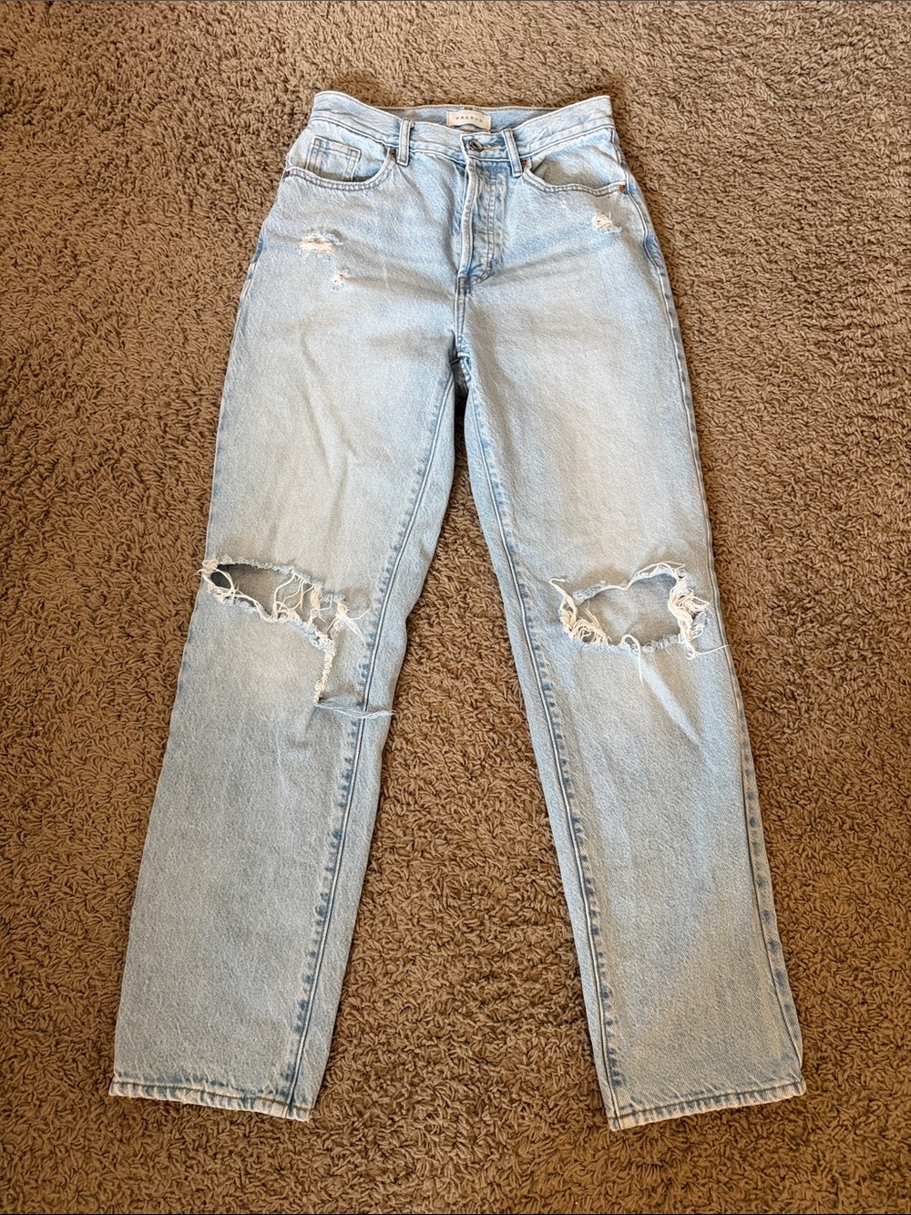 PacSun Light Blue Distressed Dad Jeans